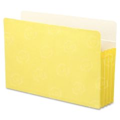 Smead TUFF Pocket Colored Top Tab File Pocket Legal - 8.50" x 14" - Tyvek - Yellow - 1 Each