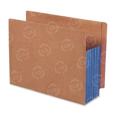 Smead TUFF Pocket End Tab File Pocket - 10 per box Legal - 8.50" x 14" - 5.25"  - Redrope - Blue