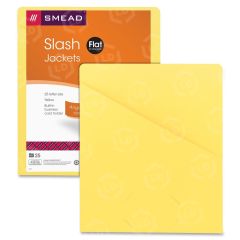 Smead Slash Jacket - 25 per pack Letter - 8.50" x 11" - 25 / Pack - 11 pt. - Yellow