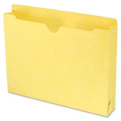 Smead Colored File Jacket - 50 per box Letter - 8.50" x 11" - 2" Expansion  -  11 pt. - Yellow
