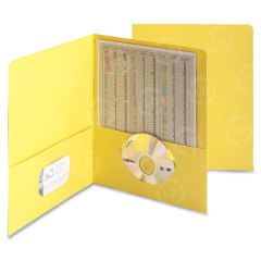 Smead Two Pocket Portfolio - 25 per box 9.75" x 11" - 2 Pockets - Yellow