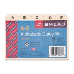 Smead A-Z 1/5 Cut Manila Card Guide - 5 per set