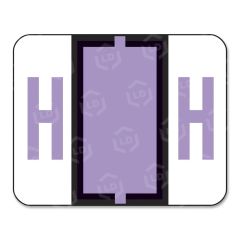Smead Bar Style Color Coded Alphabetic Label - 1.25" Width x 1" Length - Lavender