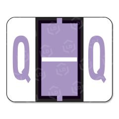 Smead Bar Style Color Coded Alphabetic Label - 1.25" Width x 1" Length - 500 / Roll - Lavender