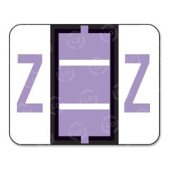 Smead Bar Style Color Coded Alphabetic Label - 1.25" Width x 1" Length - 500/Roll - Lavender