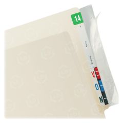 Tabbies Wrap Around Folder End Tabs - 100 per pack 100 / Pack - Clear Tab