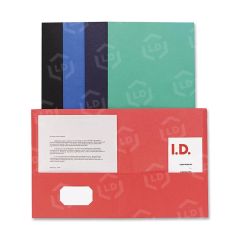 Sparco Double Pocket Portfolio - 25 per box Letter - 8.50" x 11" - Paper - Assorted