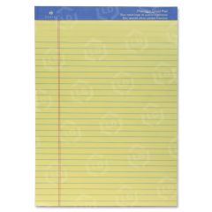 Sparco Premium Grade Perforated Legal Ruled Pad - 50 Sheet - 8.50" x 11.75" - Canary