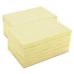Sparco Adhesive Note - 12 per pack - 3" x 5" - Yellow