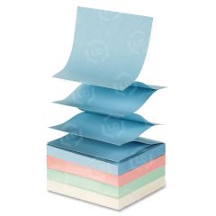 Sparco Fanfold Pop-up Adhesive Pastel Note Pads - 12 per pack - 3" x 3"
