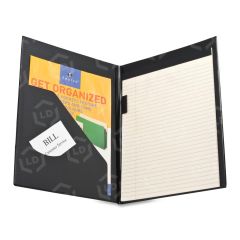 Sparco Economy Pad Holder Letter - 8.50" x 11" - Vinyl - Black - 1 Each
