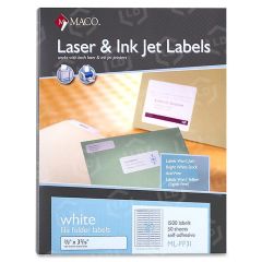 Maco ML-FF31 Assorted Laser & Inkjet File Folder Labels - 1500 per box