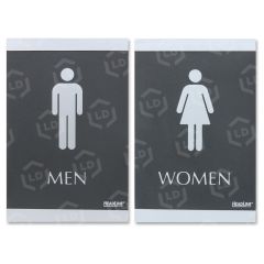 U.S. Stamp & Sign ADA Restroom Sign for Men & Women - 2 per set