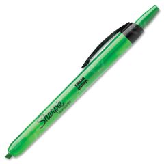 Sharpie Accent Retractable Fluorescent Green Highlighter - 12 Pack