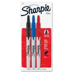 Sharpie Fine Retractable Markers - 3 Pack