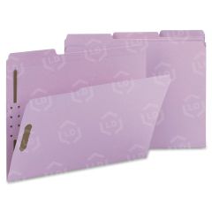 Smead Top Tab Fastener File Folder - 50 per box Letter - 8.50" x 11" - Lavender