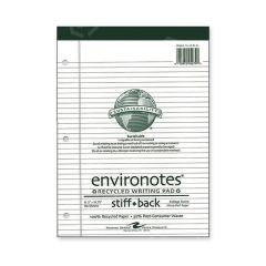 Roaring Spring Recycled Legal Pad - 80 Sheet - College Ruled - 8.50" x 11.75" -  White Paper