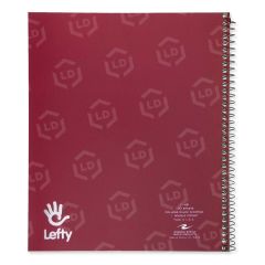 Roaring Spring Lefty 1-Subject Wirebound Notebook - 100 Sheet - College Ruled - 9" x 11"  - Assorted Cover