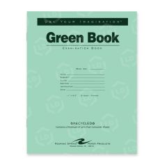 Roaring Spring Examination Book - 50 per pack - 8 Sheet - Wide Ruled - Letter - 8.50" x 11"