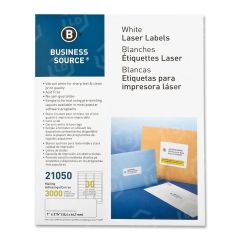 Business Source Mailing Label - 3000 per pack