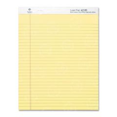 Business Source Legal Ruled Pad - 50 Sheet - 16.00 lb - 8.50" x 11.75" - Canary Paper