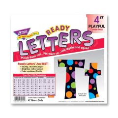 Trend Ready Letters with Neon Dots - 1 per pack