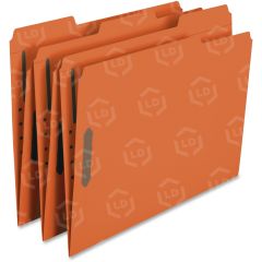 Fastener File Folder 12540 Letter - 8.5" x 11" - 50 / Box - 11pt. - Orange
