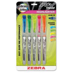 Zebra Pen Z-HL 77005 Assorted Highlighter - 5 Pack