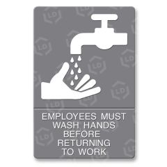 U.S. Stamp & Sign ADA Wash Hands Sign