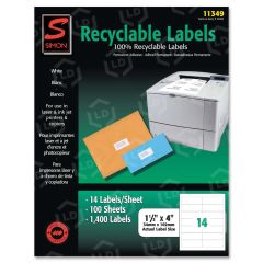 Simon Recyclable Address Label - 1400 per pack