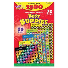 Trend Best Buddies SuperSpots Stickers - 2500 per pack