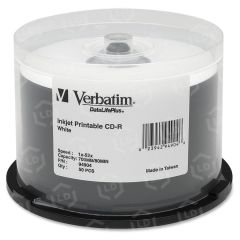 Verbatim DataLifePlus 94904 CD Recordable Media - CD-R - 52x - 700 MB - 50 Pack Spindle - 50 per pack