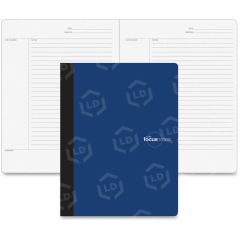 Tops FocusNotes Center-sewn Composition Book - 80 Page - Letter - 7.50" x 9.75"  - White Paper Navy Cover