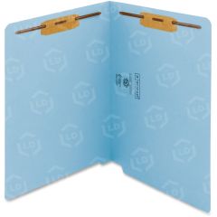 WaterShed/CutLess End Tab Fastener Folders Letter - 8.5" x 11"- Blue - 50 / Box