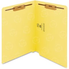 WaterShed/CutLess End Tab Fastener Folders Letter - 8.5" x 11"- Yellow - 50 / Box