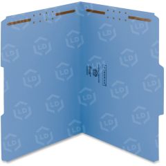 WaterShed/CutLess Fastener Folders Letter - 8.5" x 11"- Blue - 50 / Box