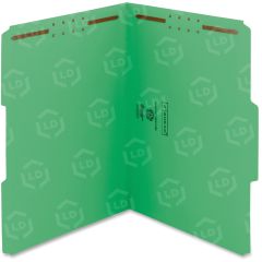 WaterShed/CutLess Fastener Folders Letter - 8.5" x 11"- Green - 50 / Box