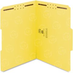 WaterShed/CutLess Fastener Folders Letter - 8.5" x 11"- Yellow - 50 / Box