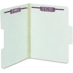 Smead SuperTab Pressboard Fastener Folders with SafeSHIELD Fasteners Letter - Gray, Green