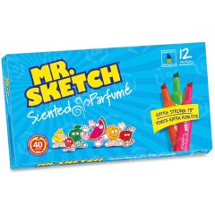 Mr. Sketch Scented Watercolor Markers, Assorted - 12 per Set