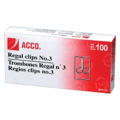 Acco Regal Owl Paper Clips - 100 per box