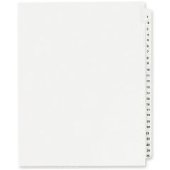 Avery Side Tab Legal Exhibit Index Dividers - 25 per set