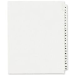 Avery Side Tab Legal Exhibit Index Dividers - 25 per set