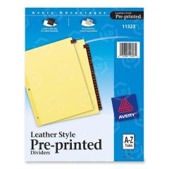 Avery Leather Tab Index Divider - 25 per set