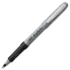 BIC Comfort Grip Rollerball Pen, Black - 12 Pack