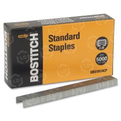 Stanley-Bostitch Chisel Point Standard Staples - 5000 per box