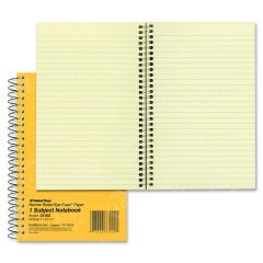 Rediform National Brown Board Cover Notebook - 80 Sheet - 16.00 lb - Legal/Narrow Ruled - 5" x 7.75"
