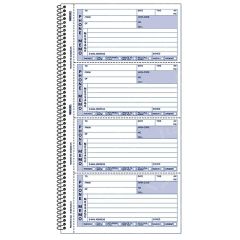 Rediform Memo Style Phone Message Book - 400 Sheets - Spiral Bound - 11" x 5.75"