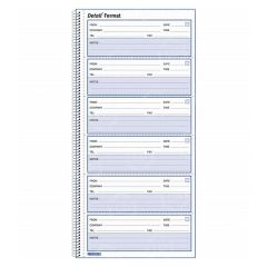Rediform Voice Mail Log Book - 600 Sheets - Wire Bound - 10.62" x 5.62"
