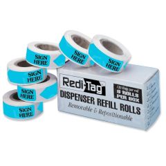 Redi-Tag Removable Sign Here Flag Refills - 300 per box